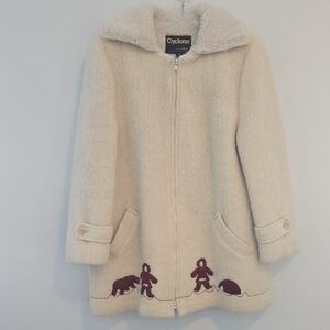 Vintage Inavuk Beige Wool Parka